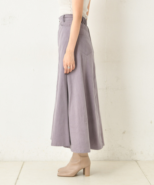 DouDou（ドゥドゥ）の「コールテンフレアスカート（スカート・レディース・ベージュ/サックスブルー/ラベンダー・36/38）」の14枚目の写真