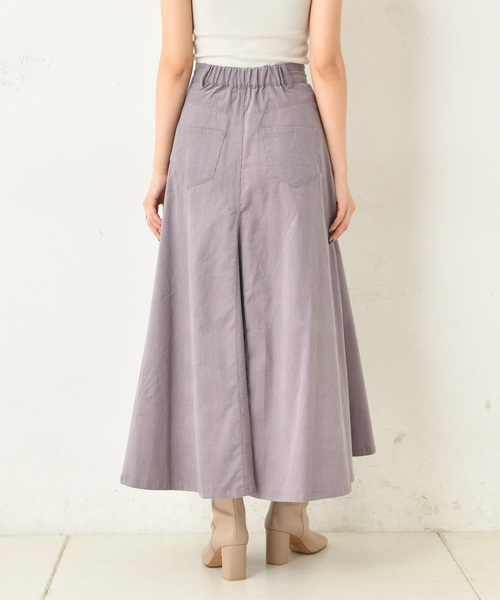 DouDou（ドゥドゥ）の「コールテンフレアスカート（スカート・レディース・ベージュ/サックスブルー/ラベンダー・36/38）」の15枚目の写真