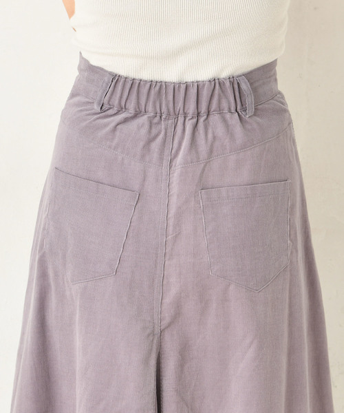 DouDou（ドゥドゥ）の「コールテンフレアスカート（スカート・レディース・ベージュ/サックスブルー/ラベンダー・36/38）」の16枚目の写真
