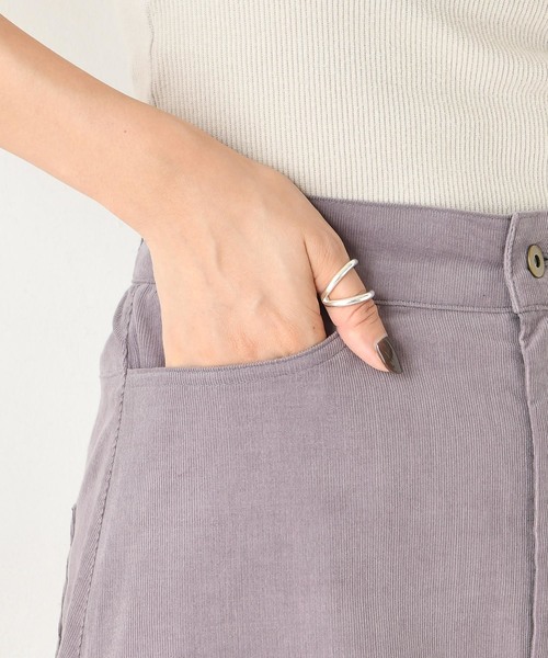 DouDou（ドゥドゥ）の「コールテンフレアスカート（スカート・レディース・ベージュ/サックスブルー/ラベンダー・36/38）」の18枚目の写真