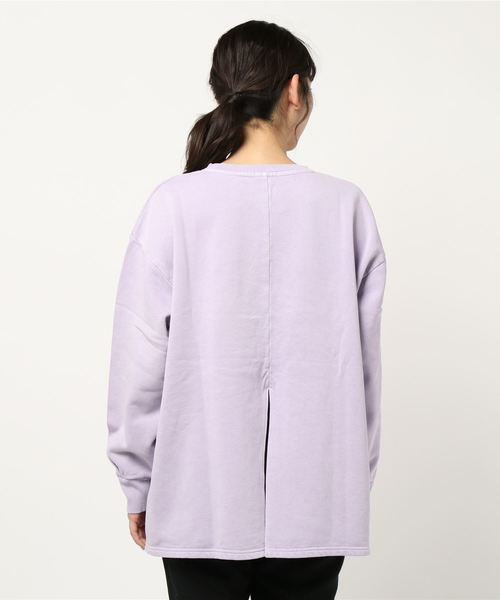 LOWRYS FARM（ローリーズファーム）の「ピグメントウラケＢＩＧプルオーバー　867024（スウェット・レディース・チャコールグレー/ベージュ/グリーン/パープル・FREE）」の6枚目の写真