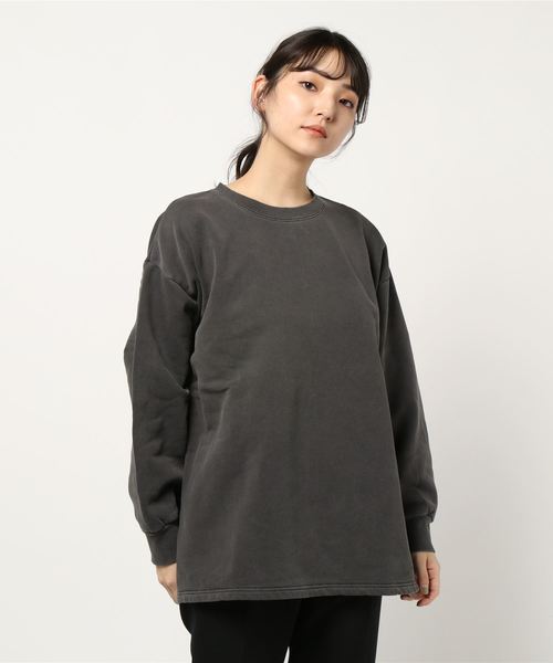 LOWRYS FARM（ローリーズファーム）の「ピグメントウラケＢＩＧプルオーバー　867024（スウェット・レディース・チャコールグレー/ベージュ/グリーン/パープル・FREE）」の8枚目の写真