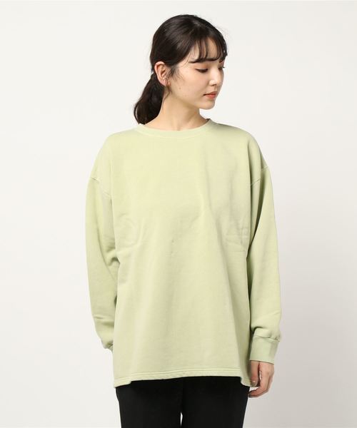 LOWRYS FARM（ローリーズファーム）の「ピグメントウラケＢＩＧプルオーバー　867024（スウェット・レディース・チャコールグレー/ベージュ/グリーン/パープル・FREE）」の7枚目の写真