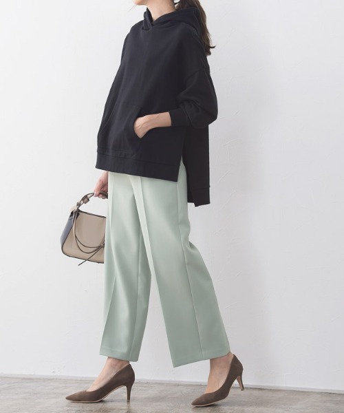 Pierrot（ピエロ）の「センタープレスボックスパンツ（その他パンツ・レディース・ホワイト/ブラック/ミント/ピンク系その他/ライトピンク/ベージュ/ブルーグレー・M/L/XS）」の5枚目の写真