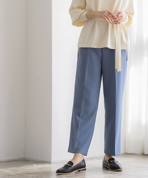 Pierrot（ピエロ）の「センタープレスボックスパンツ（その他パンツ・レディース・ホワイト/ブラック/ミント/ピンク系その他/ライトピンク/ベージュ/ブルーグレー・M/L/XS）」の4枚目の写真