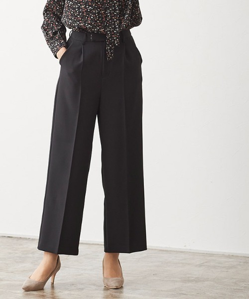 Pierrot（ピエロ）の「センタープレスボックスパンツ（その他パンツ・レディース・ホワイト/ブラック/ミント/ピンク系その他/ライトピンク/ベージュ/ブルーグレー・M/L/XS）」の3枚目の写真