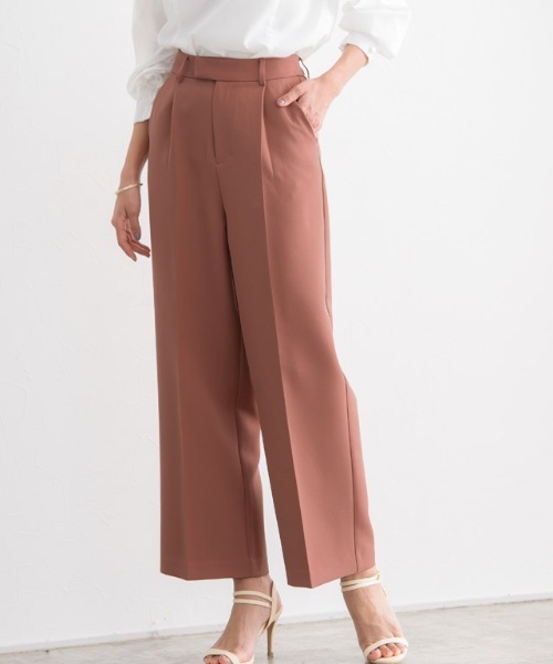 Pierrot（ピエロ）の「センタープレスボックスパンツ（その他パンツ・レディース・ホワイト/ブラック/ミント/ピンク系その他/ライトピンク/ベージュ/ブルーグレー・M/L/XS）」の13枚目の写真