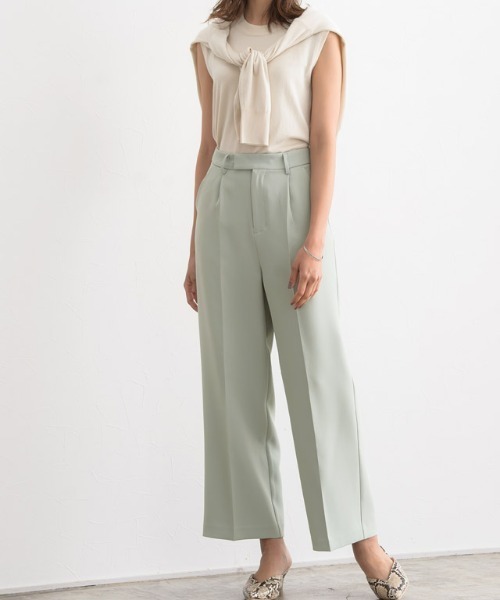 Pierrot（ピエロ）の「センタープレスボックスパンツ（その他パンツ・レディース・ホワイト/ブラック/ミント/ピンク系その他/ライトピンク/ベージュ/ブルーグレー・M/L/XS）」の19枚目の写真