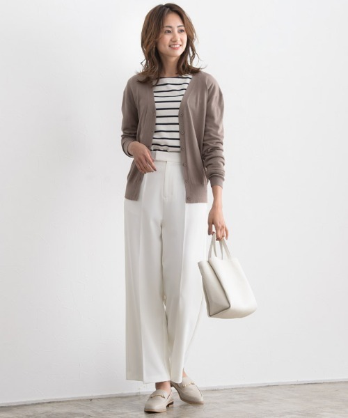 Pierrot（ピエロ）の「センタープレスボックスパンツ（その他パンツ・レディース・ホワイト/ブラック/ミント/ピンク系その他/ライトピンク/ベージュ/ブルーグレー・M/L/XS）」の21枚目の写真