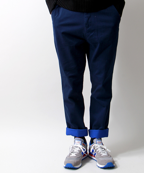 WEGO（ウィゴー）の「WEGO/ダブルフェイスチノパンツ（チノパンツ・メンズ・ブラック/ベージュ/ネイビー・MEDIUM/LARGE）」の3枚目の写真