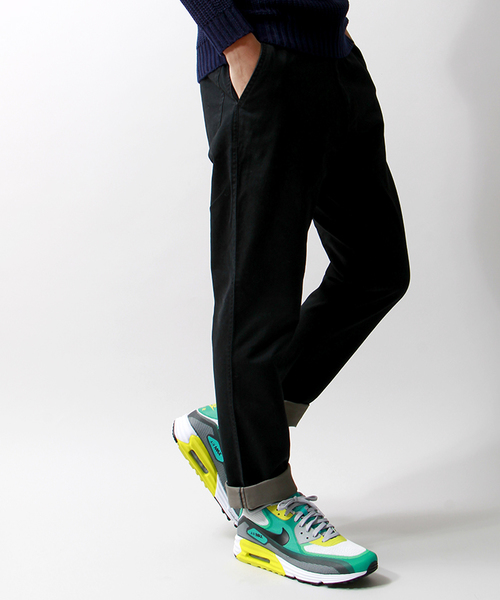 WEGO（ウィゴー）の「WEGO/ダブルフェイスチノパンツ（チノパンツ・メンズ・ブラック/ベージュ/ネイビー・MEDIUM/LARGE）」の2枚目の写真