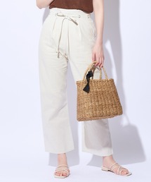 natural couture | 綿麻共リボンワイドパンツ(その他パンツ)
