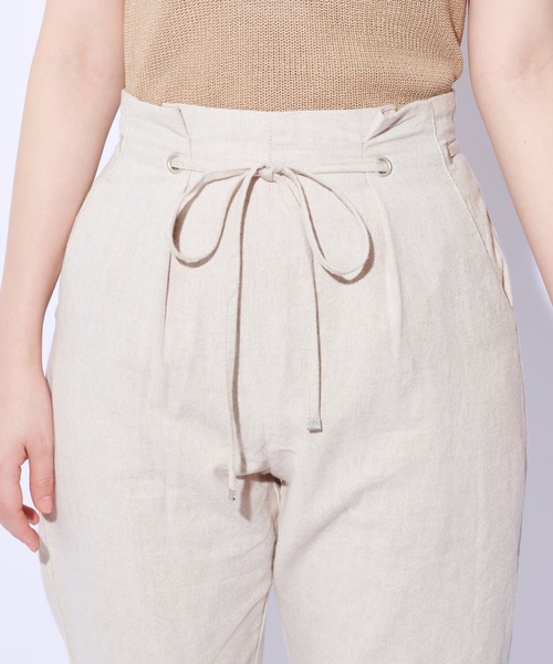 natural couture（ナチュラルクチュール）の「綿麻共リボンワイドパンツ（その他パンツ・レディース・ベージュ/カーキ/ライトベージュ・FREE）」の20枚目の写真