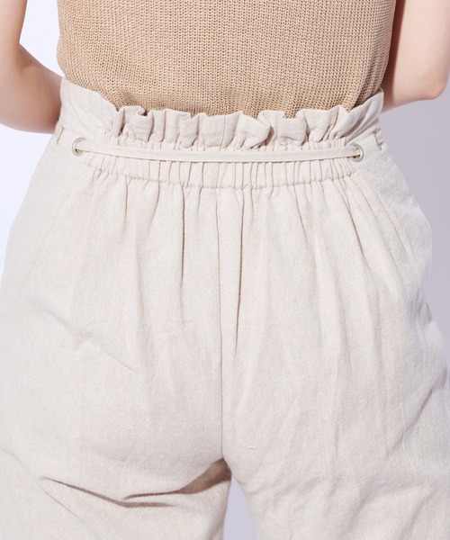 natural couture（ナチュラルクチュール）の「綿麻共リボンワイドパンツ（その他パンツ・レディース・ベージュ/カーキ/ライトベージュ・FREE）」の18枚目の写真