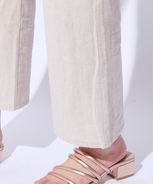 natural couture（ナチュラルクチュール）の「綿麻共リボンワイドパンツ（その他パンツ・レディース・ベージュ/カーキ/ライトベージュ・FREE）」の14枚目の写真