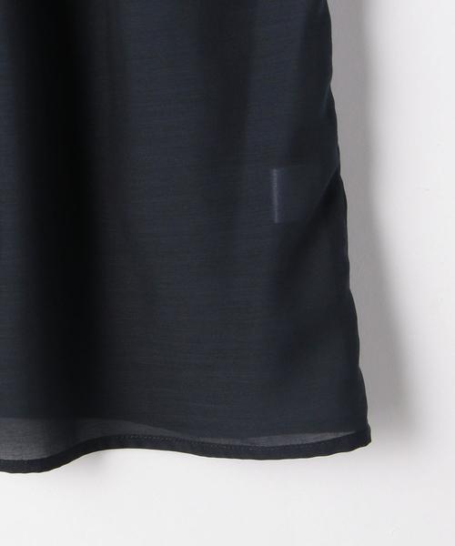 THE STATION STORE(ザ ステーション ストア)の「<closet story>スパンボタン スタンドカラーブラウス(シャツ/ブラウス・レディース・ネイビー/ダークブラウン・FREE)」の16枚目の写真