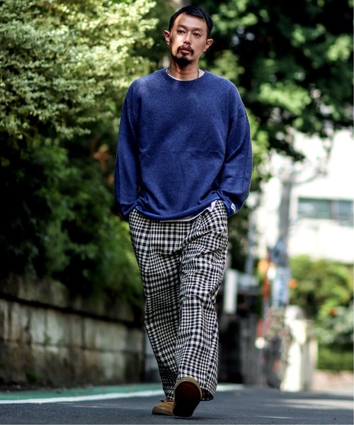 JOURNAL STANDARD relume（ジャーナルスタンダード　レリューム）の「HAMILTON WOOL 100% ハイゲージニット（ニット/セーター・メンズ・ライトグレー/ブルー/グリーン・MEDIUM/LARGE）」の12枚目の写真