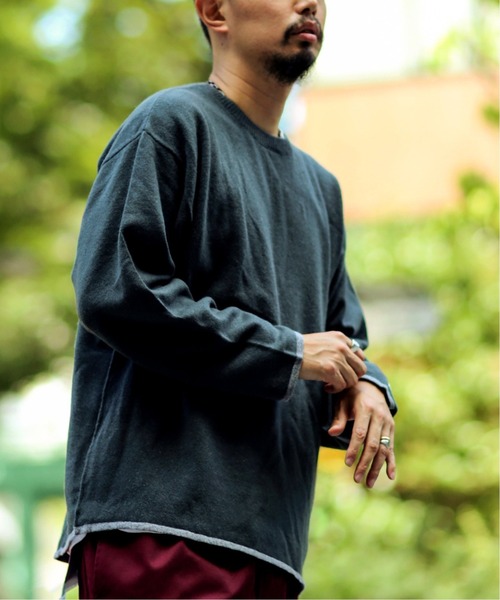 JOURNAL STANDARD relume（ジャーナルスタンダード　レリューム）の「HAMILTON WOOL 100% ハイゲージニット（ニット/セーター・メンズ・ライトグレー/ブルー/グリーン・MEDIUM/LARGE）」の11枚目の写真