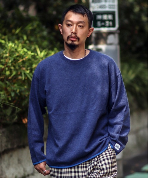 JOURNAL STANDARD relume（ジャーナルスタンダード　レリューム）の「HAMILTON WOOL 100% ハイゲージニット（ニット/セーター・メンズ・ライトグレー/ブルー/グリーン・MEDIUM/LARGE）」の14枚目の写真