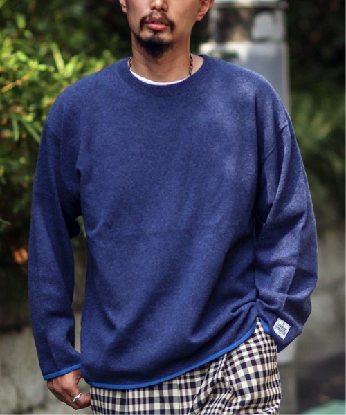 JOURNAL STANDARD relume（ジャーナルスタンダード　レリューム）の「HAMILTON WOOL 100% ハイゲージニット（ニット/セーター・メンズ・ライトグレー/ブルー/グリーン・MEDIUM/LARGE）」の15枚目の写真