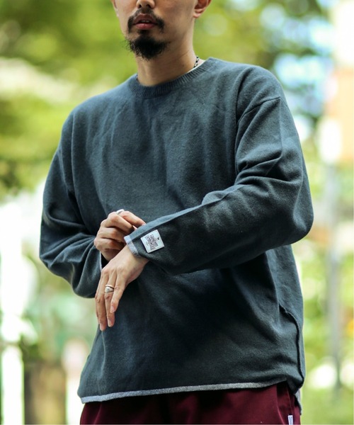 JOURNAL STANDARD relume（ジャーナルスタンダード　レリューム）の「HAMILTON WOOL 100% ハイゲージニット（ニット/セーター・メンズ・ライトグレー/ブルー/グリーン・MEDIUM/LARGE）」の8枚目の写真