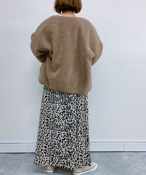 ap retro（アプレトロ）の「リバーシブルキルティング×ボアジャケット【ZOZO限定アイテム】（ノーカラージャケット・レディース・オフホワイト/カーキ/モカ・FREE）」の10枚目の写真