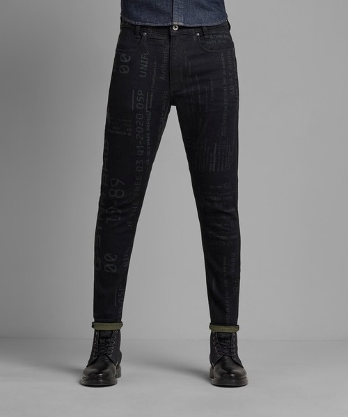 極美品■G-STAR RAW【W30】3D デニム ジーンズ 総柄 インディゴ G-STAR RAWジースターロゥ96 デニムパンツ ジーンズ 3D
