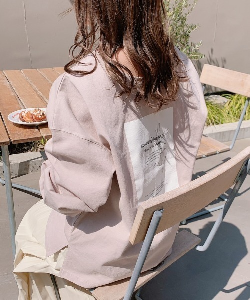 VANNIE U（ヴァニーユー）の「２WAYプリントロゴロンT（Tシャツ/カットソー・レディース・ホワイト系その他2/ホワイト系その他3/ホワイト系その他4/ホワイト系その他/ベージュ/グレイッシュベージュ/レモンイエロー/ミント/ライム・FREE）」の7枚目の写真