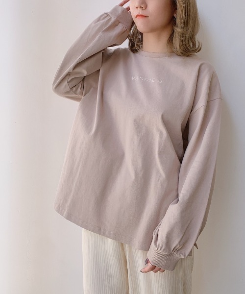 VANNIE U（ヴァニーユー）の「２WAYプリントロゴロンT（Tシャツ/カットソー・レディース・ホワイト系その他2/ホワイト系その他3/ホワイト系その他4/ホワイト系その他/ベージュ/グレイッシュベージュ/レモンイエロー/ミント/ライム・FREE）」の16枚目の写真