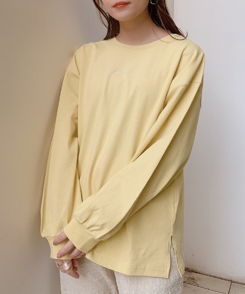 VANNIE U（ヴァニーユー）の「２WAYプリントロゴロンT（Tシャツ/カットソー・レディース・ホワイト系その他2/ホワイト系その他3/ホワイト系その他4/ホワイト系その他/ベージュ/グレイッシュベージュ/レモンイエロー/ミント/ライム・FREE）」の20枚目の写真