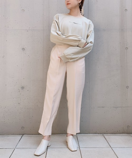 VANNIE U（ヴァニーユー）の「２WAYプリントロゴロンT（Tシャツ/カットソー・レディース・ホワイト系その他2/ホワイト系その他3/ホワイト系その他4/ホワイト系その他/ベージュ/グレイッシュベージュ/レモンイエロー/ミント/ライム・FREE）」の13枚目の写真