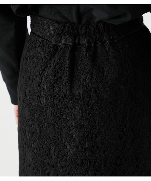 AZUL by moussy（アズールバイマウジー）の「LACE NARROW SKIRT/レースナロースカート（スカート・レディース・ライム/オフホワイト/ブラック・SMALL/MEDIUM）」の21枚目の写真