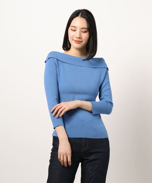 JUSGLITTY - JUSGLITTY 前後2WAYカシュクールニット ジャスグリッティー JUSGLITTY 前後2WAYカシュクールニット（7分