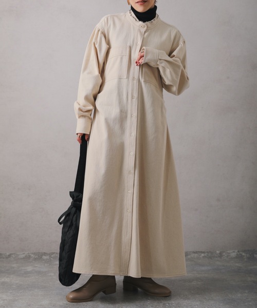 バックタックロングシャツワンピース【ZOZO限定アイテム】