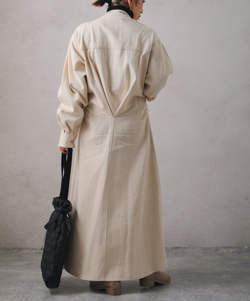 バックタックロングシャツワンピース【ZOZO限定アイテム】