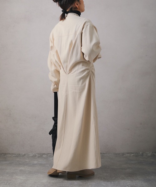 バックタックロングシャツワンピース【ZOZO限定アイテム】