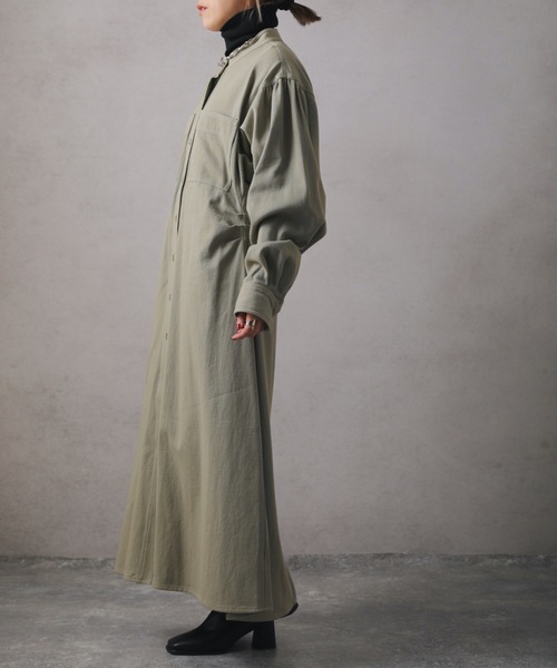 バックタックロングシャツワンピース【ZOZO限定アイテム】