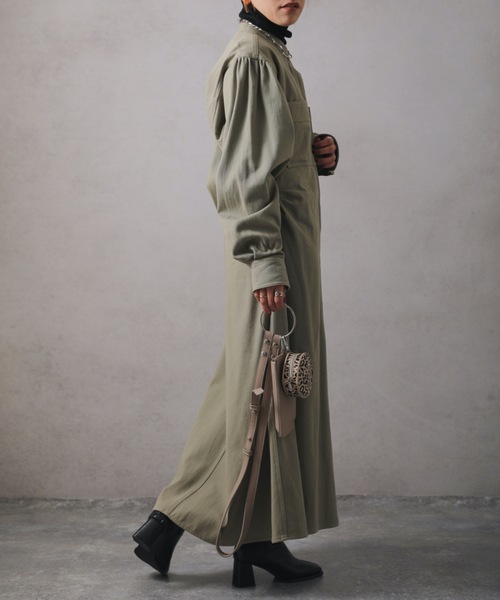 バックタックロングシャツワンピース【ZOZO限定アイテム】