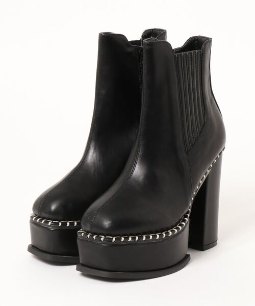 ENVYM(アンビー)の「ステッチサイドゴアブーツ(ブーツ・レディース・ブラック/ベージュ・22.5cm/24.5cm/23.5cm)」の12枚目の写真