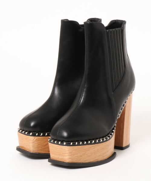 ENVYM(アンビー)の「ステッチサイドゴアブーツ(ブーツ・レディース・ブラック/ベージュ・22.5cm/24.5cm/23.5cm)」の14枚目の写真