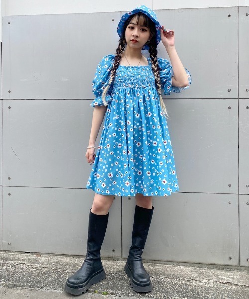 ドレス ワンピース Candy Sleeve Puff ワンピース ドレス Stripper キャンディストリッパー のファッション セール Candy Tiny Daisy Daisy