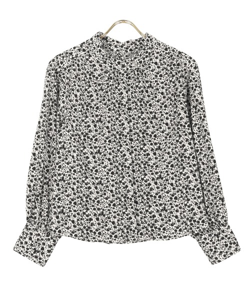 KOBE LETTUCE（コウベレタス）の「選べる2タイプバンドカラーブラウス＆シャツワンピース（ワンピース・レディース・ホワイト/ブラック/その他/ホワイト系その他/ブラック系その他/ストライプ/ホワイト系その他2/ホワイト系その他3/ブラック系その他2/ブラック系その他3/ブラック系その他4/ブラウン系その他/ブラウン系その他2/ブラック系その他5/ブラック系その他7/ベージュ系その他2/ブラック系1/ブラック系/ブラック系その他6/ベージュ系その他・1/2）」の3枚目の写真