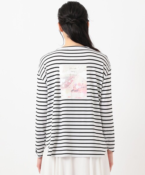 Feroux(フェルゥ)の「【洗える】バックフォトロング Tシャツ(Tシャツ/カットソー・レディース・ブラック系1/ベージュ系/アイボリー系・2)」の18枚目の写真