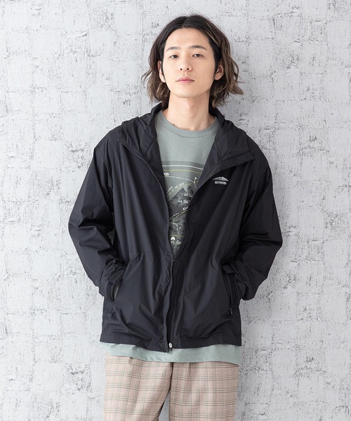【OUTDOORPRODUCTS/アウトドアプロダクツ】撥水パッカブルパーカーマウンテンパーカー撥水/軽量/ストレッチ機能付きワンポイントブランドロゴ