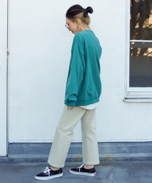 Auntie Rosa Holiday(アンティローザホリデー)の「NORTH DAKOTA ロゴプリントスウェット(スウェット・レディース・ホワイト/ブラック/グリーン/パープル/モカ/ブルー・FREE)」の14枚目の写真