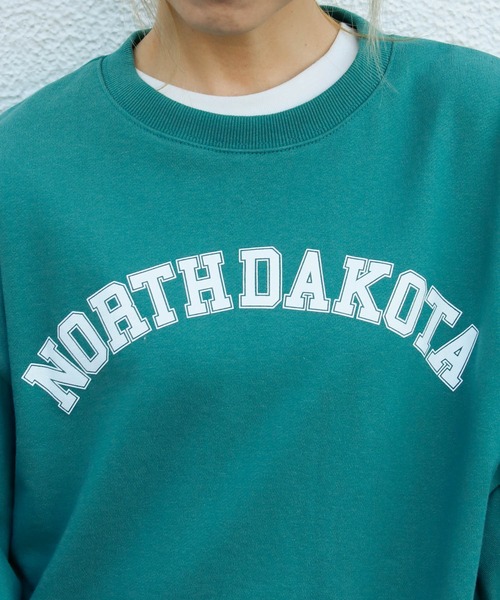 Auntie Rosa Holiday(アンティローザホリデー)の「NORTH DAKOTA ロゴプリントスウェット(スウェット・レディース・ホワイト/ブラック/グリーン/パープル/モカ/ブルー・FREE)」の10枚目の写真
