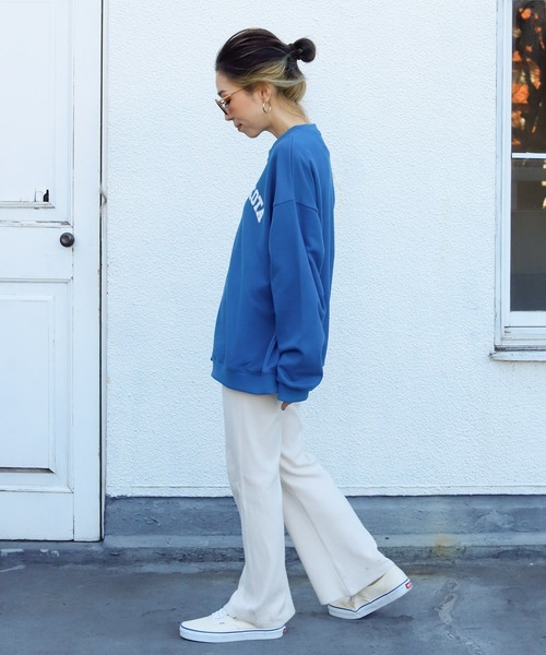 Auntie Rosa Holiday(アンティローザホリデー)の「NORTH DAKOTA ロゴプリントスウェット(スウェット・レディース・ホワイト/ブラック/グリーン/パープル/モカ/ブルー・FREE)」の15枚目の写真