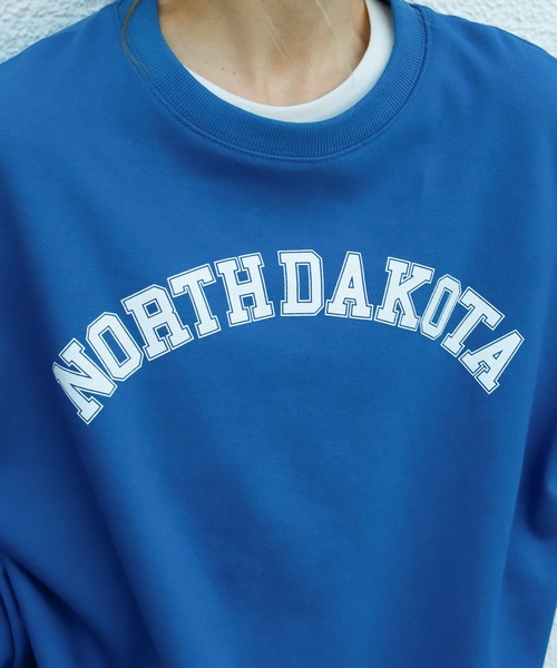 Auntie Rosa Holiday(アンティローザホリデー)の「NORTH DAKOTA ロゴプリントスウェット(スウェット・レディース・ホワイト/ブラック/グリーン/パープル/モカ/ブルー・FREE)」の11枚目の写真