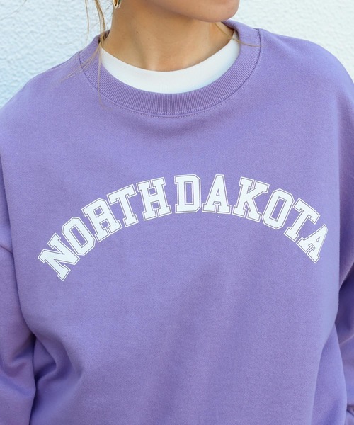Auntie Rosa Holiday(アンティローザホリデー)の「NORTH DAKOTA ロゴプリントスウェット(スウェット・レディース・ホワイト/ブラック/グリーン/パープル/モカ/ブルー・FREE)」の22枚目の写真