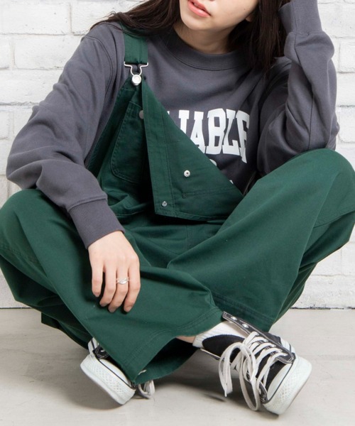 WEGO（ウィゴー）の「WEGO/ツイルオーバーオール（サロペット/オーバーオール・メンズ・ホワイト/ブラック/ダークグリーン/ベージュ・SMALL/MEDIUM/LARGE）」の4枚目の写真